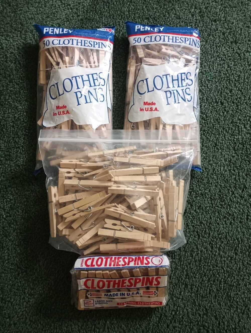 NWT NIP Wooden Clothespins